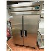 Image 1 : CORNELIUS STAINLESS STEEL 2 DOOR COMMERCIAL MOBILE REACH-IN COOLER ( NOT WORKING, NEEDS REPAIRS )