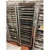 Image 1 : ALUMINUM 20 TRAY MOBILE COMMERCIAL BAKERS RACK WITH ASSORTED COMMERCIAL BAKING SHEETS,