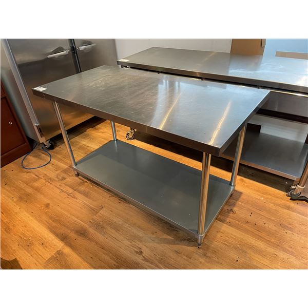 60"W X 30"D X 35"H COMMERCIAL STAINLESS STEEL PREPARATION TABLE