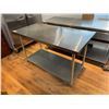 Image 1 : 60"W X 30"D X 35"H COMMERCIAL STAINLESS STEEL PREPARATION TABLE