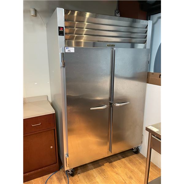 TRAULSEN G20010 STAINLESS STEEL 2 DOOR COMMERCIAL MOBILE REACH-IN COOLER