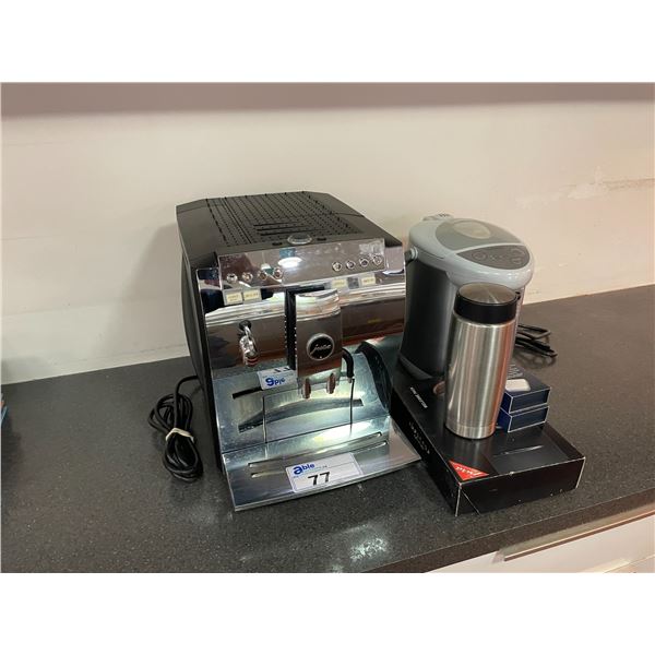 JURA IMPRESSA Z5 SWISS COMMERCIAL COUNTER TOP SINGLE CUP ESPRESSO MACHINE WITH ASSORTED PRODUCT &