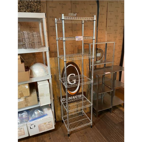 6 TIER COMMERCIAL ADJUSTABLE DISPLAY SHELVING UNIT