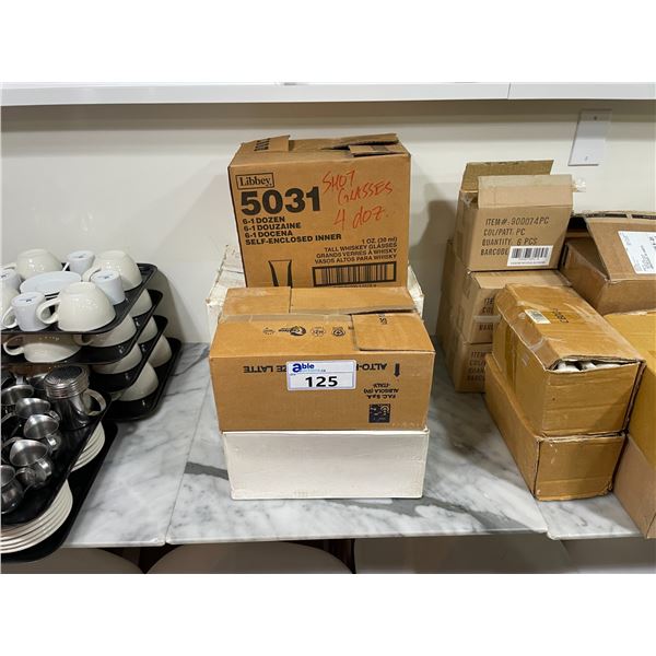 BOXES OF ASSORTED COMMERCIAL GLASSWARE
