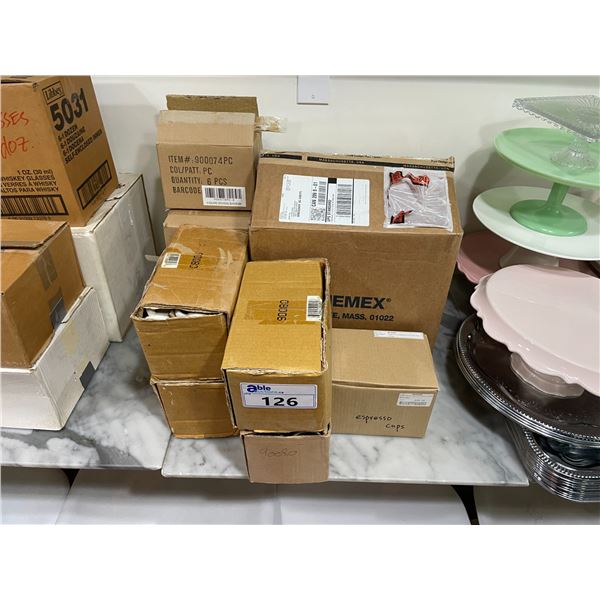 BOXES OF ASSORTED COMMERCIAL ESPRESSO CUPS