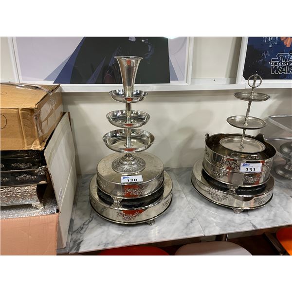 ASSORTED SILVER CAKE STANDS / PASTRY STANDS