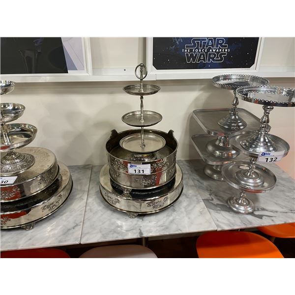 ASSORTED SILVER CAKE STANDS / PASTRY STANDS