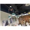 Image 2 : 5 BLUE / WHITE / WOOD 3 PENDENT CEILING LIGHTS