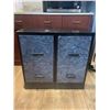 Image 1 : PAIR OF BLACK METAL 2 DRAWER 15"W X 18"D X 29"H STANDARD FILE CABINETS