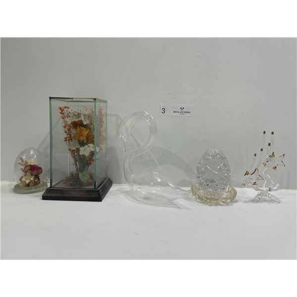 Glass Blow Art Swan Fish 