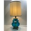 Image 1 : Vintage Blue Crackle Glass Base Lamp