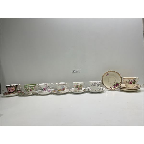 Assortment Of Tea Cups And Saucers