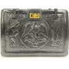 Image 2 : Black Hand Tooled Leather Western Matching Purse And Wallet