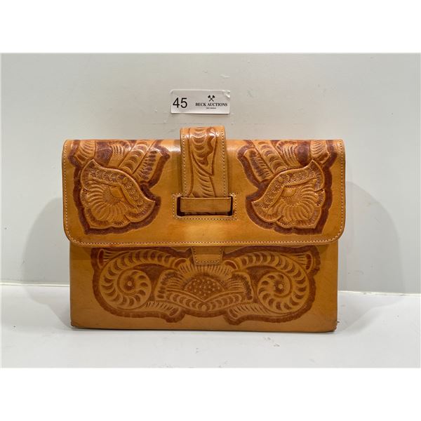 Leather Hand Tooled Western Purse