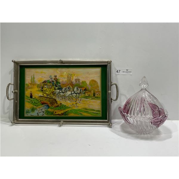 Assortment Of Home Decorations, Inlcuding Crystal Dishware