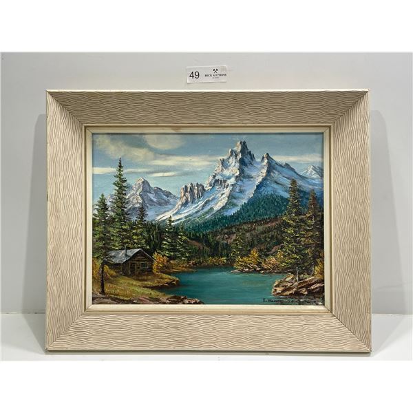 Mountain Peaks Beautiful Acrylic Painting, 20W x 16H