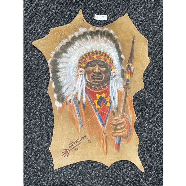 Jack Fuller, Leather Hide Indigenous Portrait