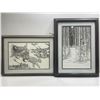 Image 1 : B Brown, "Off The Beaten Path" Print 19L x 25W, And Cougar Print Same Artist 18L x 24W