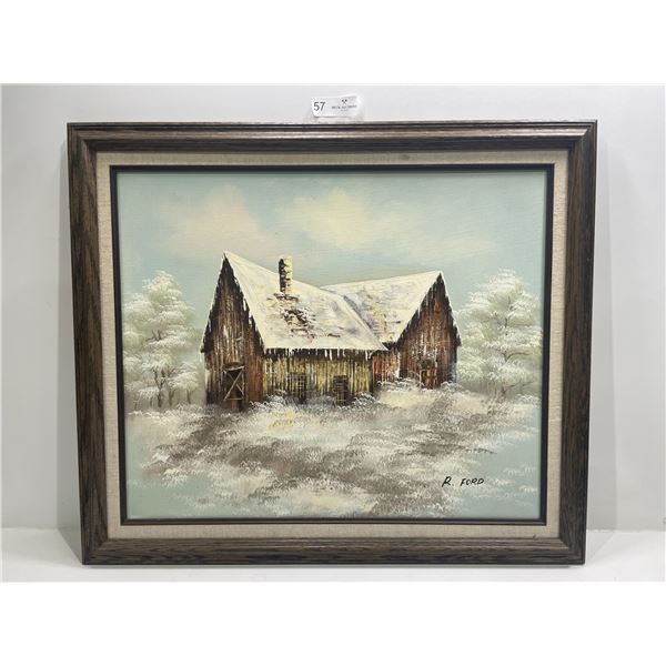 R.Ford Homestead Winter Painting 28.5L x 25W