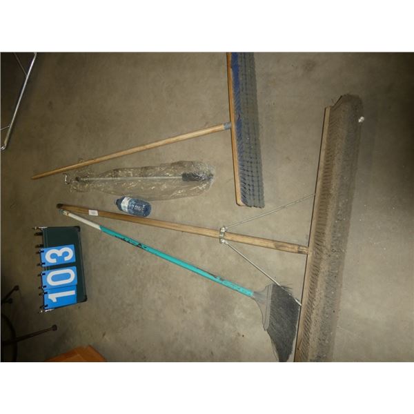 push brooms, broom, pole hook