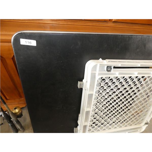 baby gate, folding card table