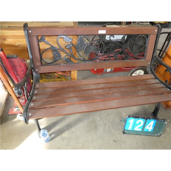 metal & wooden garden bench
