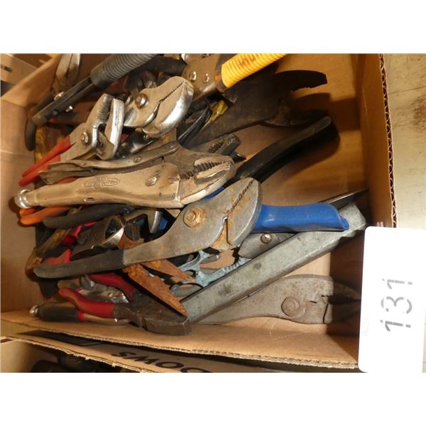 vice grips, channel lock pliers, needlenose
