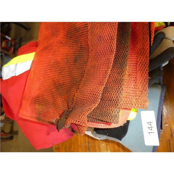 insulated work gloves, safety vests