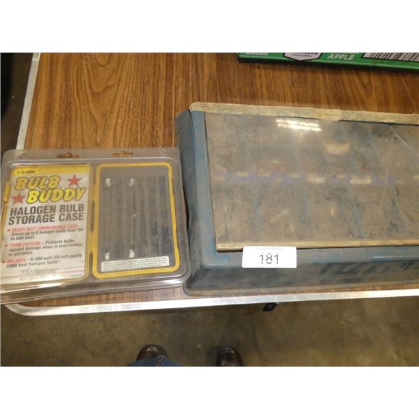 halgen bulb storage case, assorted bulbs