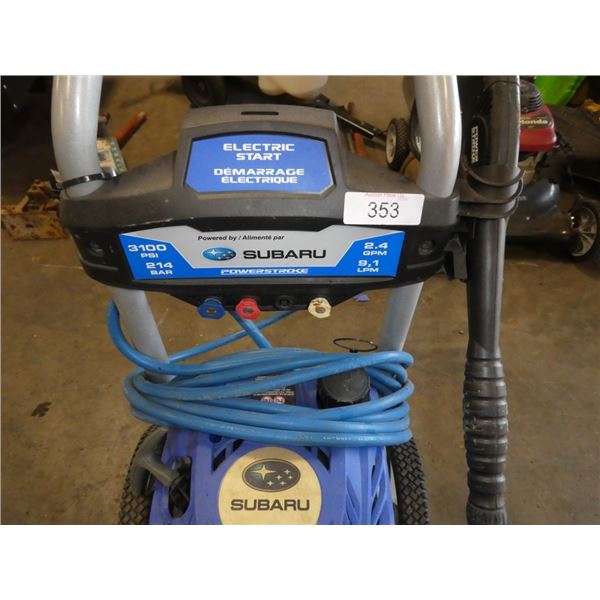 Subaru pressure washer with electric strat