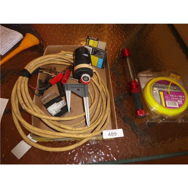 extension cord ,snap on light ,weed eater line