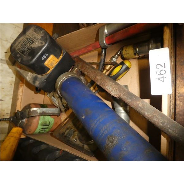 Grease Gun, 12 V. Battery, Oil Can etc.