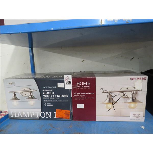 2-Home Decorator 2 Light Vanity Fixture - 2 X $