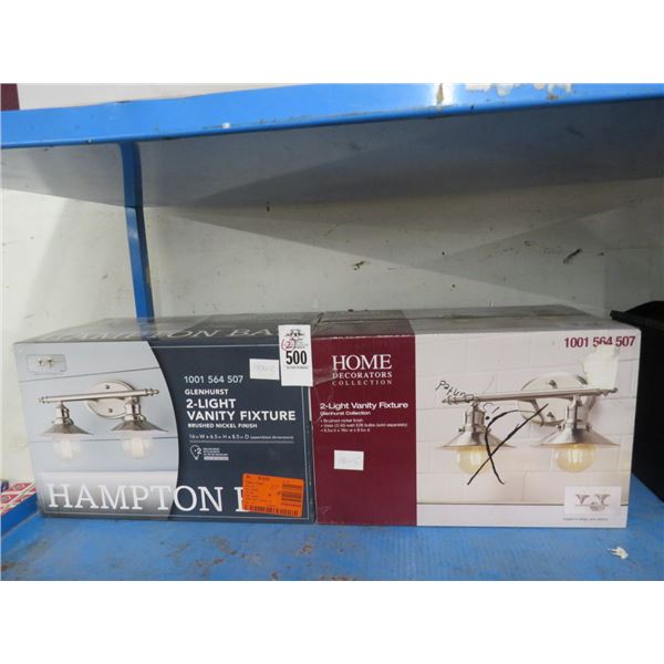 2-Home Decorator 2 Light Vanity Fixture - 2 X $