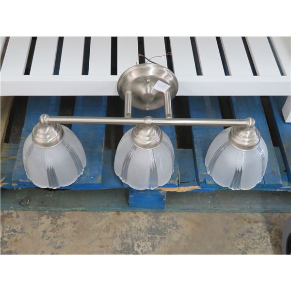 Brushed Metal 3 Light Vanity Fixture