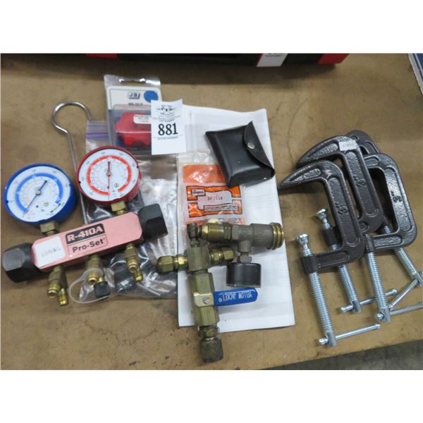 Ref. Gauges, C Clamps, Toolboxes