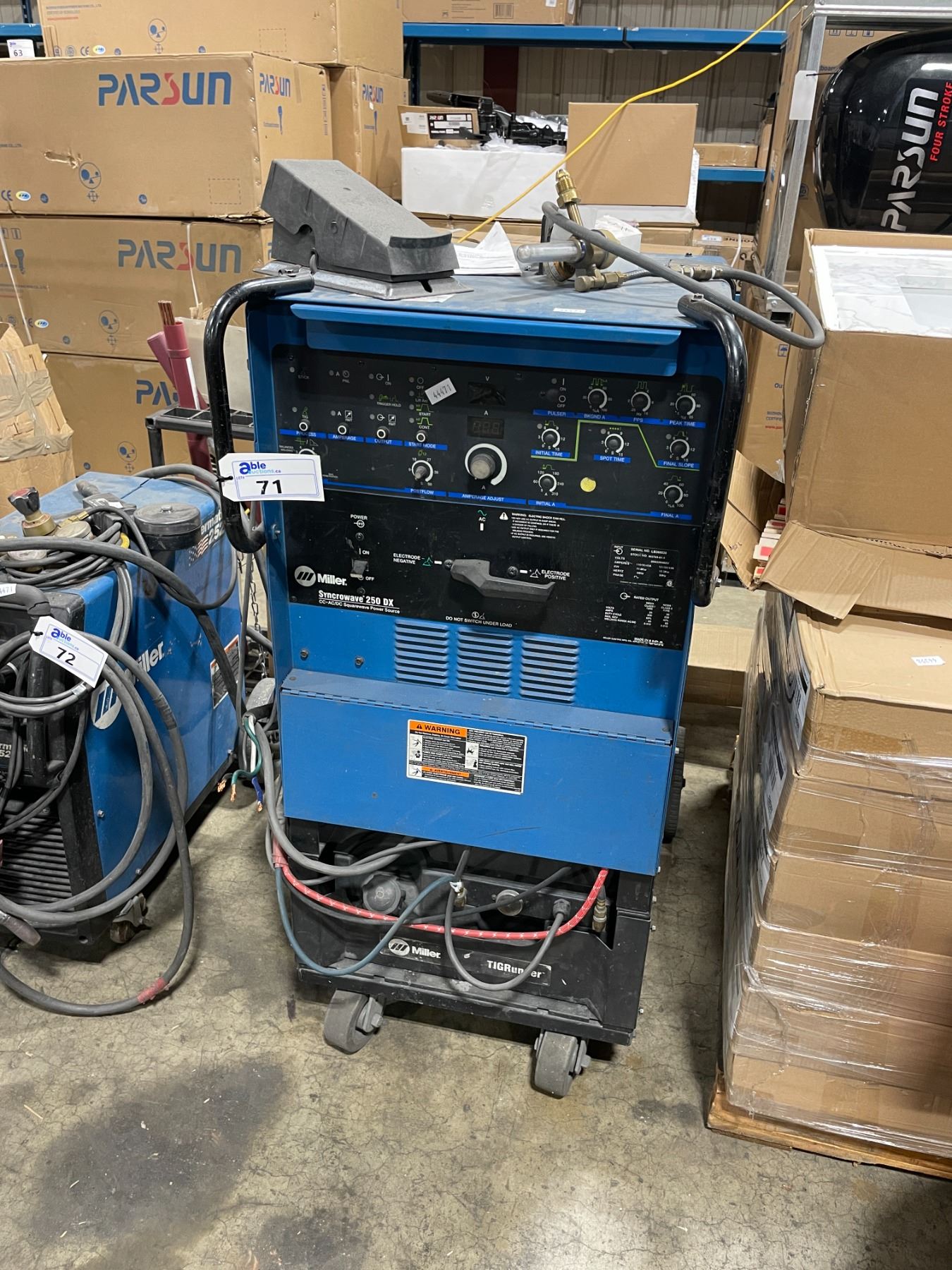 MILLER - SYNCROWAVE 250 DX CC-AC/DC SQUAREWAVE WELDING POWER SOURCE ...