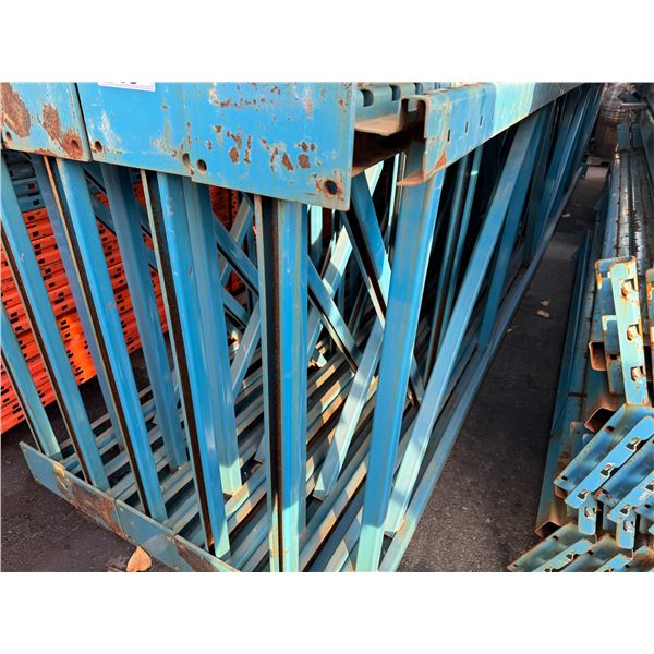 LOT OF 10PCS BLUE INDUSTRIAL PALLET RACKING 18FT X 42
