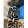 Image 2 : ASSORTED BOXES / BINS OF METAL STOCK, HINGES, & BIN OF CASTERS