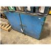 Image 1 : BLUE METAL 48"W X 16"D X 36"H 2 DOOR STORAGE CABINET
