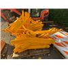Image 2 : 2 PALLETS OF ASSORTED CONSTRUCTION SITE PORTABLE BARRIERS WITH YELLOW METAL STANDS