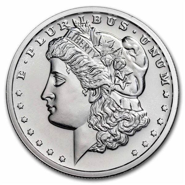 1 oz .999 Pure Silver Round - Morgan Dollar Design