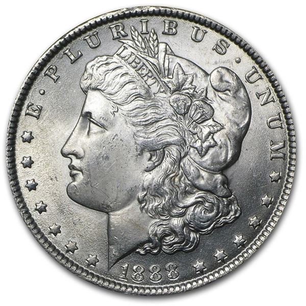 1888 Morgan Silver Dollar BU MS-63
