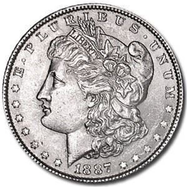 1887 Morgan Dollar ~ Almost Uncirculated (AU) ~ 90% Silver