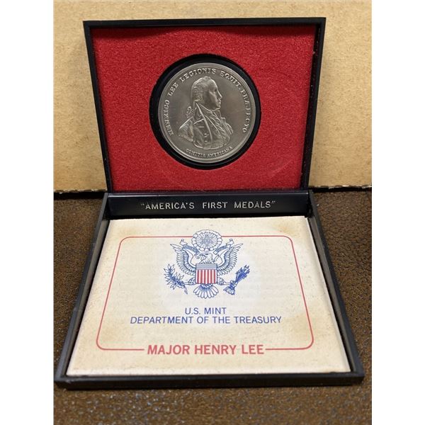 US MINT AMERICA'S FIRST MEDALS - MAJOR HENRY LEE - PEWTER COLLECTION