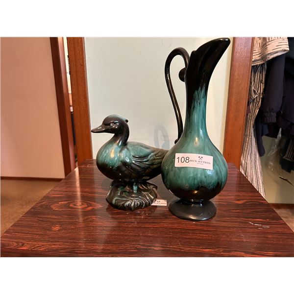 Ceramic Duck With Vase