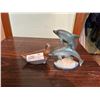 Image 2 : Stone Craved Bird And Ceramic Dolphin