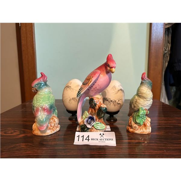 Ceramic Phoenix And Birds With Painted China Eggs