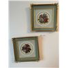 Image 1 : Pair Of Handmade Embroidered Flowers 11x11