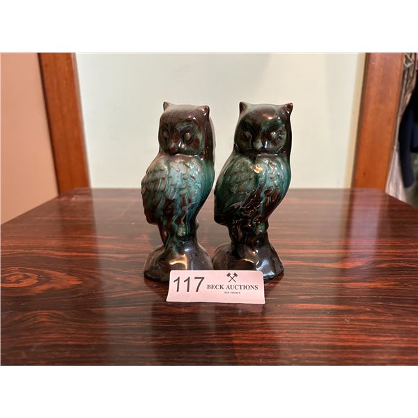 Ceramic Twin Owls
